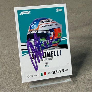 Mercedes - Topps Card Lighting Lids (18) signed K. Antonelli, Nieuw
