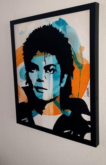 Liesens - Michael jackson (Handpainted on canvas met lijst)