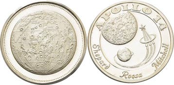 Zilver medaille 1971 Luft- en Raumfahrt, Timbres & Monnaies, Verzenden