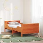 vidaXL Bedframe met uitschuifbaar matras Bruin 80 x 200 cm, Verzenden, Nieuw