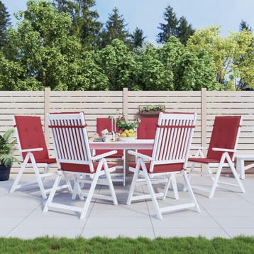 vidaXL Tuinstoelkussens 6 st hoge rug 120x50x3 cm stof, Verzenden