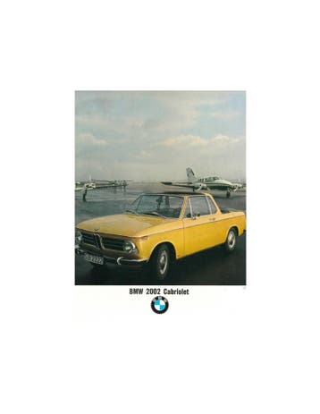 1970 BMW 2002 CABRIOLET BROCHURE NEDERLANDS, Ophalen of Verzenden