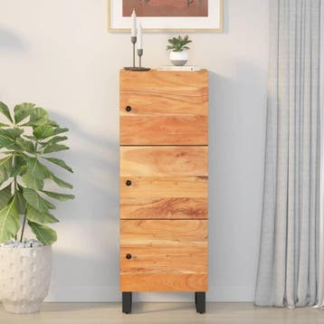 vidaXL Hoge kast met 3 deuren 40x33x110 cm massief, Verzenden