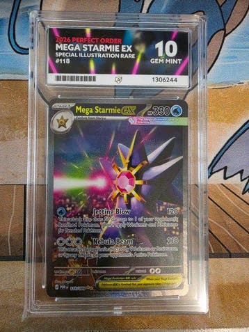 Pokémon - 1 Graded card - Mega Starmie - 118/088 - Perfect