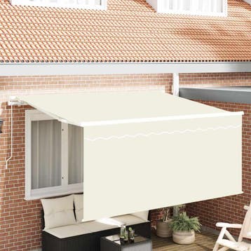 vidaXL Inklapbare Luifel Crème 300 x 200 cm Polyester en, Verzenden, Nieuw