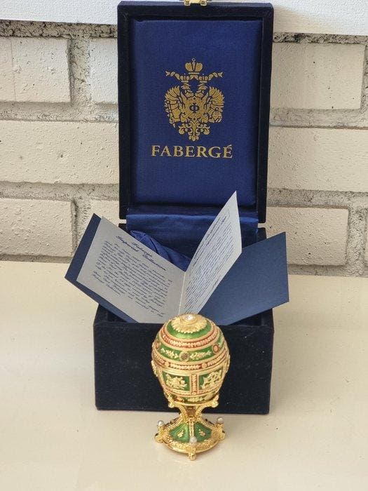 Œuf Fabergé - oeuf imperial napoleonic faberge - Plaqué or, Antiquités & Art, Curiosités & Brocante