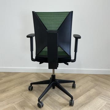Profim Raya Net 20SL ergonomische bureaustoel, zwart - groen, Ergonomisch, Gebruikt, Zwart, Bureaustoel
