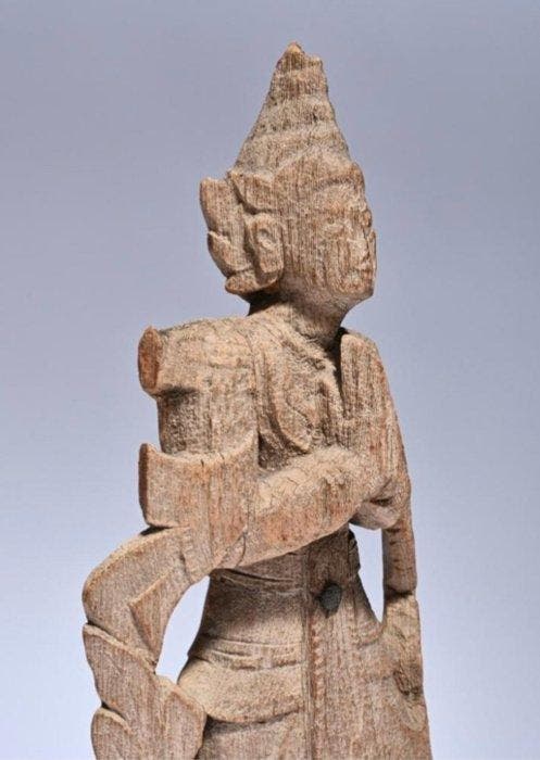 Gesneden houten beeld van een Nat (beschermgeest) - Hout -, Antiek en Kunst, Kunst | Niet-Westerse kunst