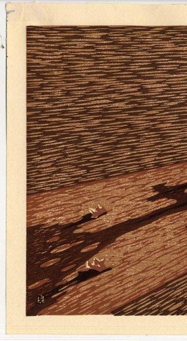 schaduw - Papier - Sadao Abe (1910-1969) - Japan - Shwa, Antiquités & Art, Antiquités | Autres Antiquités