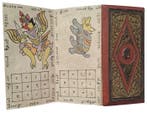 Parabaik Magisch Astrologisch - houtpapier - Birmania - Eind