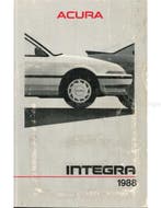 1988 ACURA INTEGRA INSTRUCTIEBOEKJE ENGELS (VS)