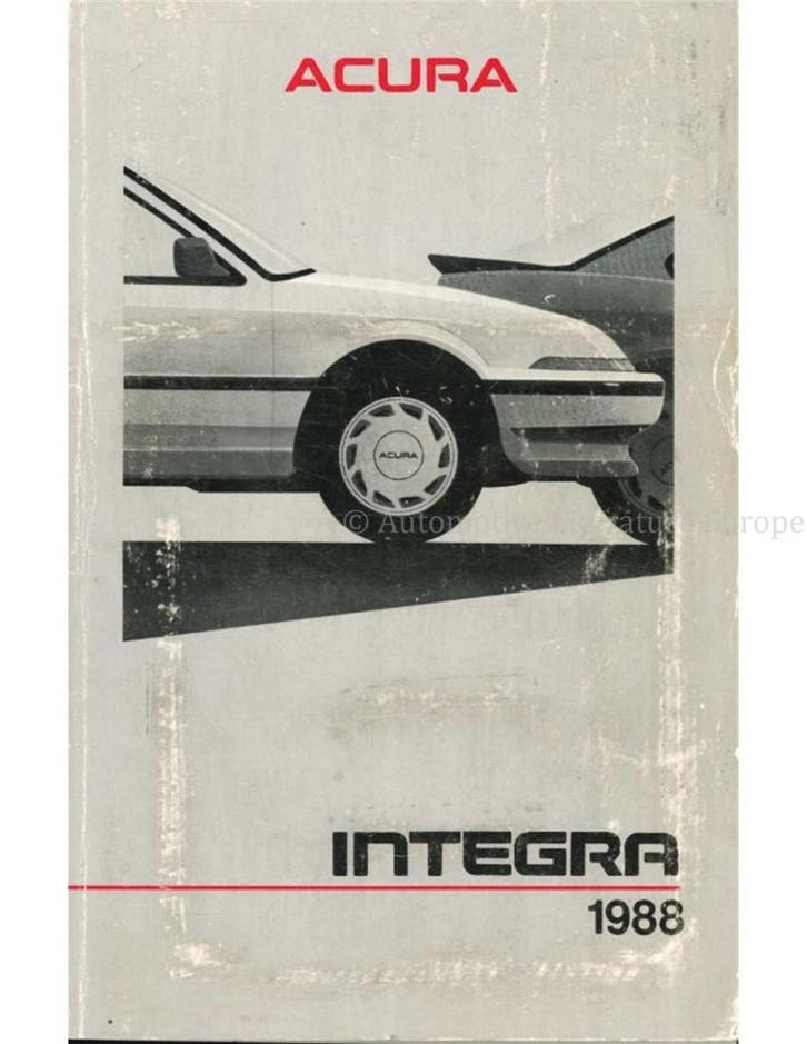 1988 ACURA INTEGRA INSTRUCTIEBOEKJE ENGELS (VS), Auto diversen, Handleidingen en Instructieboekjes