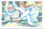 Paul Ambille (XX) - Lot de 4 lithographies : Bateaux et, Antiek en Kunst