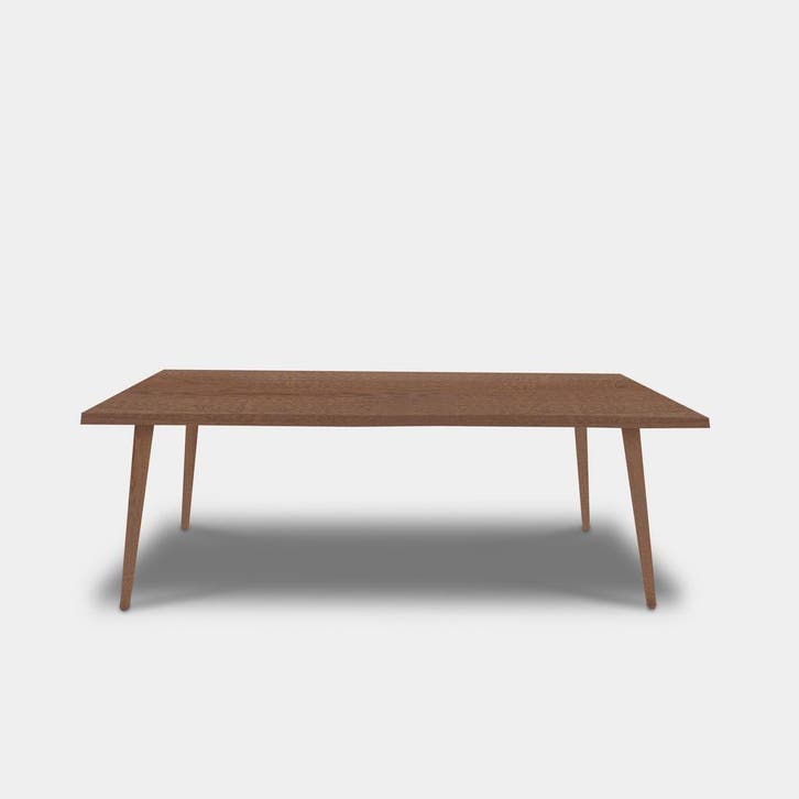 Tafel Boomstam Eikenhout  Konisch  220x100, Huis en Inrichting, Tafels | Eettafels