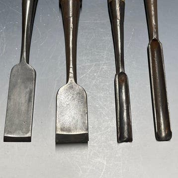 Tsuki, Maru Nomi | Bench Slick, Round Long Chisels Set -