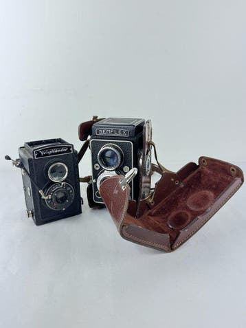 Voigtländer, Semflex Lot of 2 x Two-Lenses Cameras Analoge