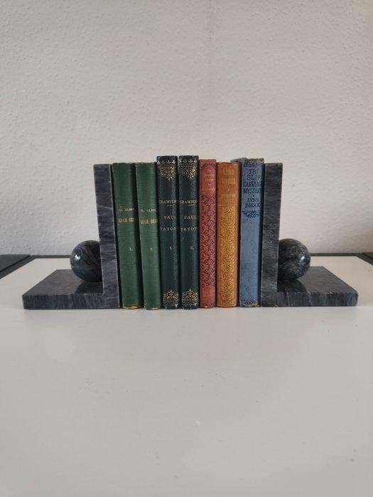 Boekensteunen (2) - Marmer - Natuursteen, Antiek en Kunst, Kunst | Designobjecten