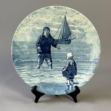 Decoratief ornament - Mosa, Maastricht - Antiek Delfts blauw, Antiquités & Art