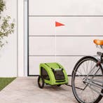 vidaXL Hondenfietstrailer oxford stof en ijzer groen, Verzenden