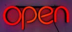 Open neon bord verlichting lamp licht kunststof 3D *rood*, Verzenden, Nieuw