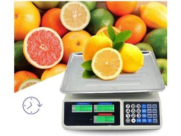Veiling - iBello Digitale Weegschaal tot 40kg Prijsweegschaa, Doe-het-zelf en Bouw, Weegschalen, Nieuw