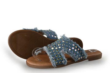 Ann Rocks Slippers in maat 37 Blauw, Kleding | Dames, Schoenen, Slippers, Ann Rocks, Zo goed als nieuw, Verzenden