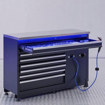 Datona Premium werkbank met stroom en lucht - 136 cm - RVS, Doe-het-zelf en Bouw, Ophalen of Verzenden, Nieuw