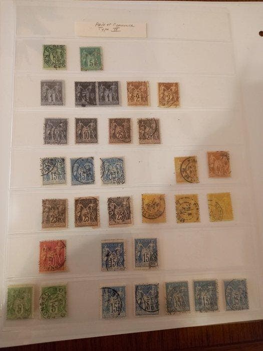 Wereld - Verzameling postzegels op dragers: Frankrijk van, Timbres & Monnaies, Timbres | Amérique