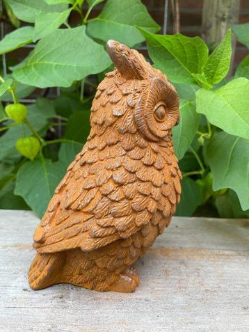 Decoratief ornament - Europa - Gietijzeren uil beeld