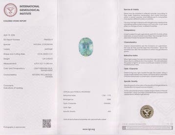 Sans prix de réserve - 1 pcs Bleu, Vert Saphir - 1.29 ct -