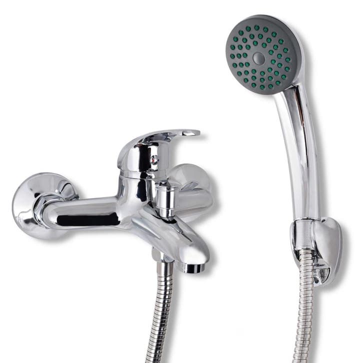 vidaXL Douchekraan set eenknops chroom, Doe-het-zelf en Bouw, Sanitair, Nieuw, Verzenden