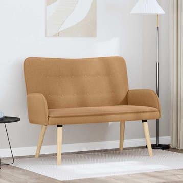 vidaXL 2-Zits Sofa Beige 115 x 61 x 87 cm Bouclé, Verzenden, Nieuw