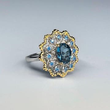 Sans prix de réserve - Bague Argent sterling 925 plaqué or, Bijoux, Sacs & Beauté, Bagues