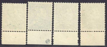Belgique 1951 - Poortman 4Fr. avec les 4 numéros de plaques, Gestempeld