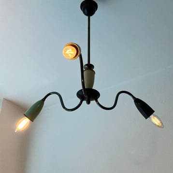 Lampe à suspendre - Métal, Laiton, Plastique, Bakélite - Une, Antiquités & Art