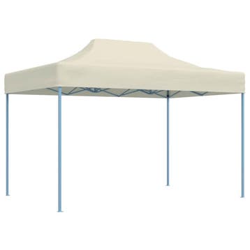 vidaXL Partytent inklapbaar 3x4 m staal crème, Tuin en Terras, Verzenden, Nieuw