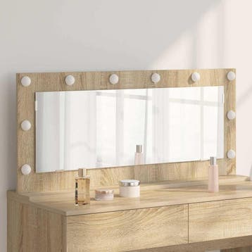 vidaXL Make-up Spiegel Sonoma Eik 100 x 45 x 18 cm, Verzenden, Nieuw