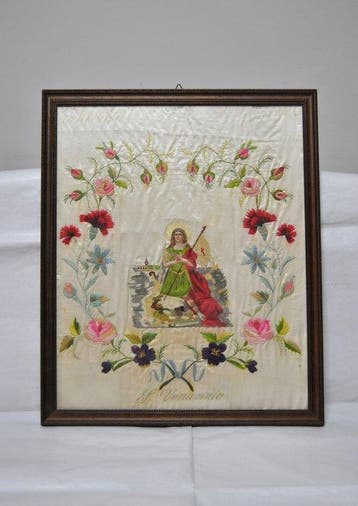 Relikwie - Zijde - 1850-1900 - Raro Ricamo Sacro Antico - 36