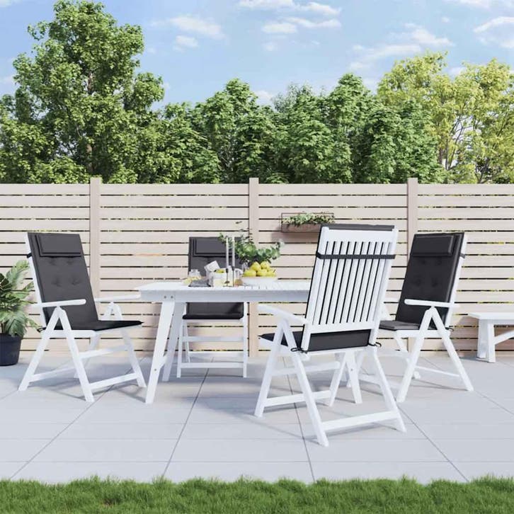 vidaXL Stoelkussens 4 st hoge rug oxford stof, Huis en Inrichting, Woonaccessoires | Kussens, Nieuw, Verzenden