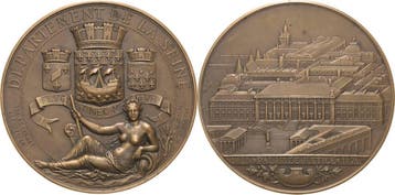 Brons medaille 1874 Frankreich Dritte Republik 1870-1940, Verzenden, België