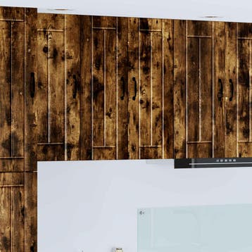 vidaXL Wandkast LUCCA 2 st Gerookt eiken Bewerkt hout, Verzenden, Nieuw