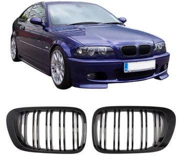 Grillen set | Nieren | geschikt voor BMW 3-series | E46 coup, Verzenden, Nieuw, BMW