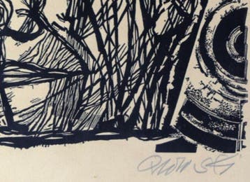 Hans Orlowski (1894–1967) - Männerkopf II, drzeworyt za