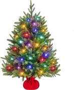 2dekans | Yaheetech Kunstkerstboom Inclusief 50 Gekleurde, Divers, Noël, Ophalen of Verzenden