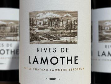 2017 Château Lamothe Bergeron Les Rives de Lamothe -, Nieuw