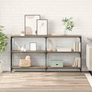 vidaXL Wandtafel Artisan Eiken 156 x 28 x 80,5 cm Bewerkt, Verzenden, Nieuw