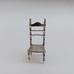 Figurine - Zilveren miniatuur stoel - Argent 835