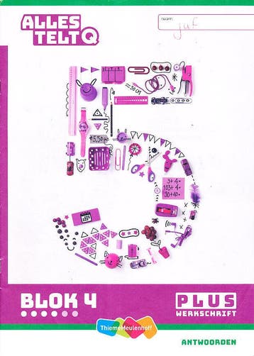 Alles Telt Q Antwoorden Werkschrift Plus blok 4 groep 5, Verzenden