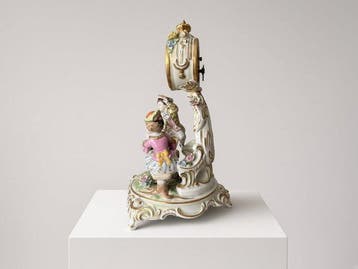 Pendule - Porselein, Messing - 1950-1960