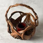 Vase - Bambou - Japon - Ikebana de fleurs fraîches